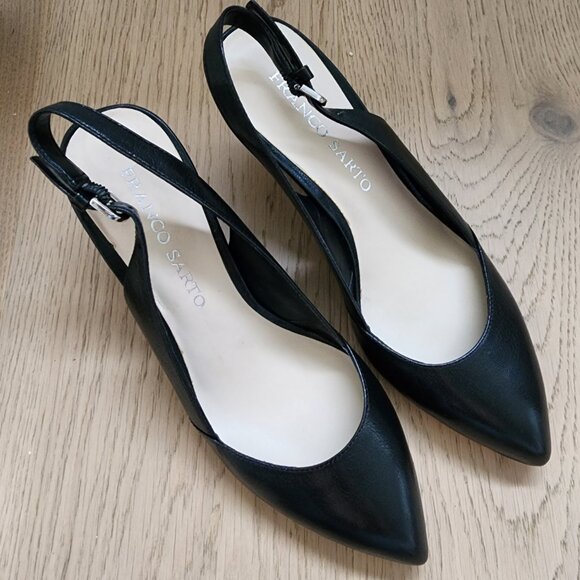 New Franco Sarto Size 7 Wedge Heel Sling Backs - Picture 2 of 15